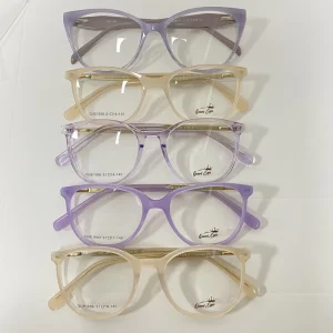Diamond Decoration Assorted Color Kids Acetate Optical Eyeglasses