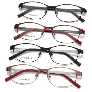 Diamond Face Shape Reading Glasses with Screwless Titanium Frames