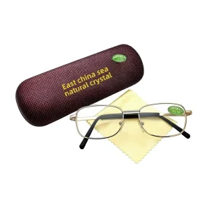 Donghai Crystal Glass Reading Glasses Gold Black Transparent Lenses Small Face