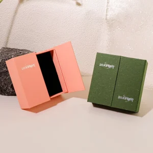 Double-Door Rectangular Custom Jewelry Gift Box with UV-Printed Logo for Bracelets and Necklaces