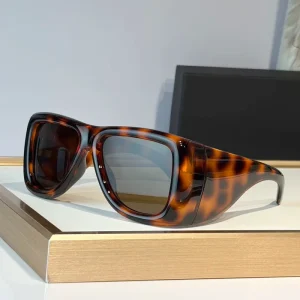 Double-Ring Square Sunglasses with UV400 Optical Lenses