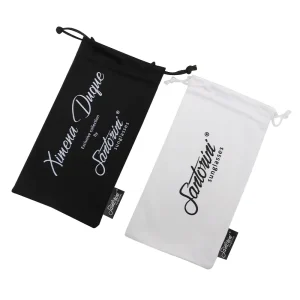 Drawstring Fabric Velvet Soft Microfiber Pink Silk Sunglasses Packaging Pouch Bag with Custom Logo