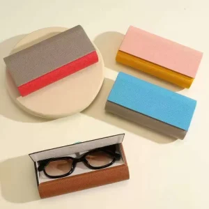 Dual Eyeglass Case with Leather for Two Pairs of Glasses