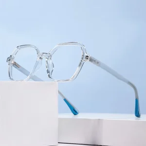 Durable Anit Blue Light clear Glass Frames Eye for Girls Stylish for Myopia TR90 Blue Transparent Frame Spring Hinge Children