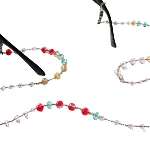 Durable Beaded Glasses Chain with Non-Slip Drop Ends