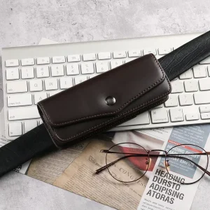 E88 Long Presbyopia Glasses case for Men Portable Belt Anti Pressure Storage Waist Bag for Women