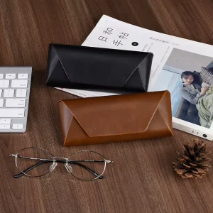 E88 PU Leather Irregular Shape Large-Frame Sunglasses Case, Pressure Resistant