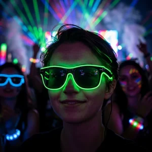 EL Wire Neon Glasses Light-Up Flashing Glow-in-the-Dark Eyewear