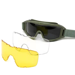 EN166 Tactical Glasses Polarized Anti Fog Safety Eyewear for Shooting Hunting UV400 Protection for Hiking Outdoor CS Adventures
