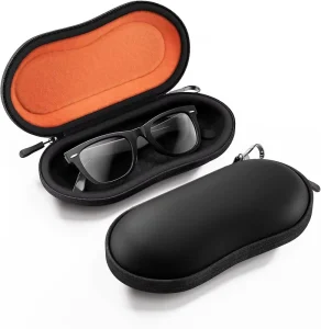 EVA Eyewear Storage Case with PU Leather Cover and Soft Lining for Outdoor Carrying