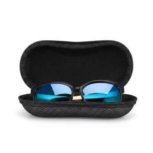 EVA Sunglasses Storage Case with PU Leather Cover, Lightweight Protective Travel Holder