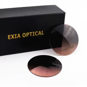 EXIA MG6 Glass Sun Glasses Lenses Base 6 Gradient Color Red Grey 1.523 Index Lens