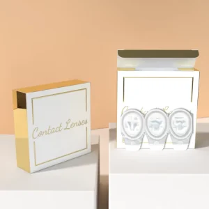 Eco Friendly Contact Lenses Box Custom Design Contact Lenses Display Packaging Boxes