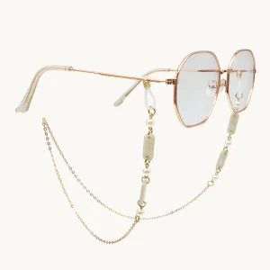 Edged Glass Eyeglass Chain