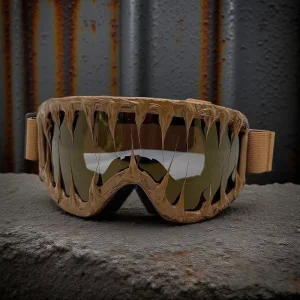 European American Industrial Style Edgy Outdoor Functional Polarized Blue Safety Goggles Steampunk Themed Party Y2K Sunglasses
