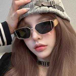 European American Retro Old Money Style Sunglasses for Women UV400 Protection Full Frame High end Fashion Trendy Small Party