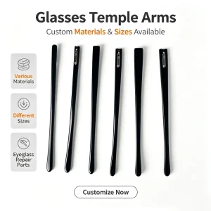 Eyeglass Accessories, 3.0 Acetate Temple, 5mm-10mm, Various Colors, Spring Hinge Parts 2.6-3.5