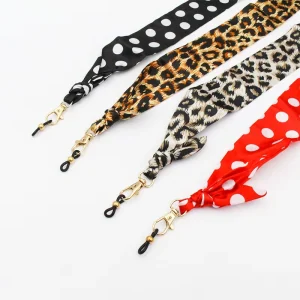 Eyeglass Strap Ribbon Sunglasses Lanyard Glasses Chain Polka Dot Leopard Print Anti-drop Fashionable Eyewear Rope Anti-slip Cord