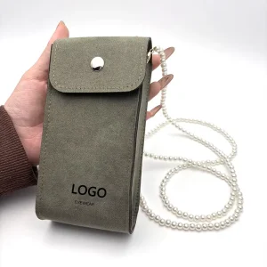 Eyeglasses Pearl Chain Crossbody Bag Glasses Case Mobile Phone Cosmetics Small Hanging Sunglasses Pouch Eyewear Accessories