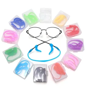 Eyeglasses Straps Silicone Eyewear Cords with Anti Slip Ear Hooks for Kids