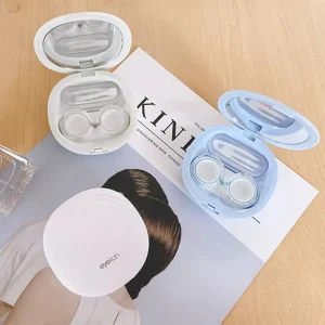 Eyekan Latest Seashell Travel Eye Contact Lenses case Kit Contact Lens case With Mirror