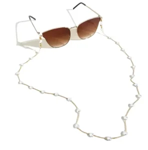 Eyewear Accessories Love Pearl Handmade Beaded Gold Copper Chain Glasses Chain