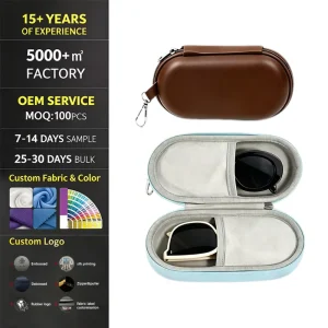 Eyewear Case Accessory Organizer, Stain-Resistant Dual-Slot Sunglasses Case for Optical Shops