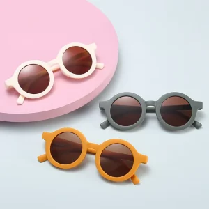 Eyewear Promotion Children Sun Glasses Colorful Cute Custom Boys Girls Round Kids Sunglasses