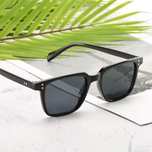 Eyewear Unisex Sunglasses Fashionable Square UV400 Clear Black Brown Gray Frames Acrylic Lens Men’s Eyewear