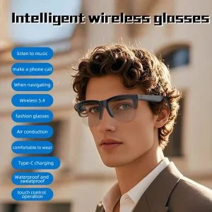 F02 Smart Eyewear with Built-In Speakers Touch Control HD Audio Noise Reduction Long Battery Life for Office and Outdoor Use