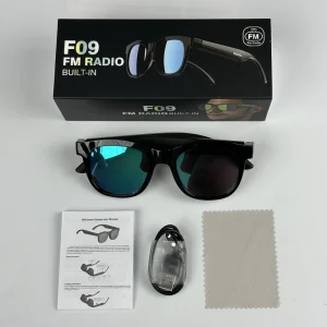 F09 Smart Eyewear Dual-Mode FM Touch Control IPX-4 Waterproof Wireless Audio with Microphone
