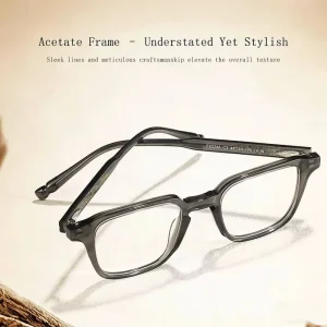 F22246 Retro Acetate Unisex Ultra-Light Optical Prescription Frames with Anti-Blue Light Blocking, Manufacturer