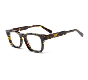 F2620 Unisex Square Thick Acetate Eyeglass Frames with Hinge Temples