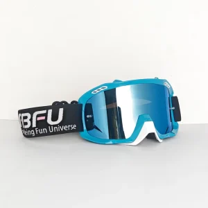 FBFU Motorcycle Off road Goggles Windproof Anti fog UV400 Protection Replaceable Lenses for Cycling & Outdoor Use