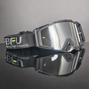 FBFU Outdoor Ski & Cycling Safety Goggles Adjustable Headband Sports Goggles Replaceable PC Lenses Multiple Colors Available