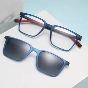 FEROCE ECO Bio TR Luxury Clip on TAC Polarized Full Rim Unisex Stylish Square Sunglasses