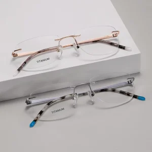 FEROCE High Quality Luxury Designer Lens Frameless Eyeglasses Glasses Rimless Titanium Optical Frames