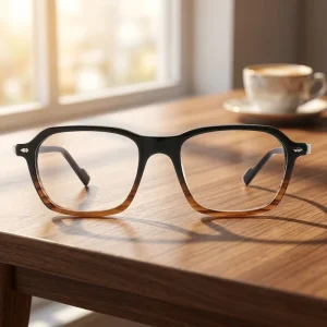FEROCE Retro Square Classic Acetate Eyeglasses Frame Unisex Full Rim Premium Optical Spectacle Frames High End Glasses