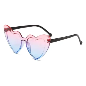 FF4183 Children’s Cat-Eye Heart-Shaped Gradient Sunglasses