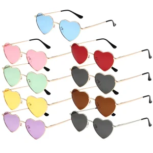 FF890 Metal Heart-Frame Polarized Sunglasses