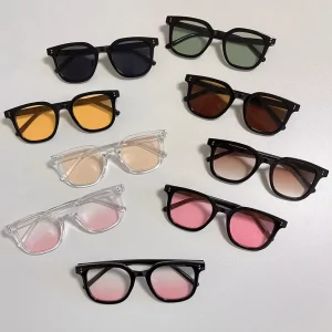 FF895 Ggradient Women Men Sunglasses Outdoor Trendy Cheek Eyewear Retro Polarized Square Sunglasses