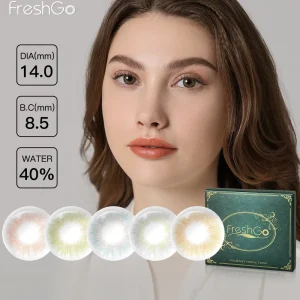FRESHGO Contact Lens for Light Eyes SPANISH Softlens Lentes De Contato Real Olive Colored Contact Lenses