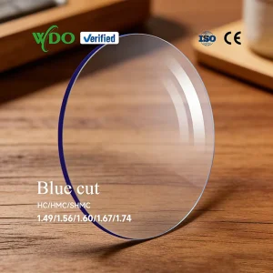 Factory 1.56 Blue Block Eyeglass Lenses HMC Coating Blue Cut UV420 Two-Piece 75mm Diameter