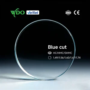 Factory 1.56 HMC Ophthalmic Blue Block UV420 Two-Piece 75mm Diameter Eyeglass Lenses