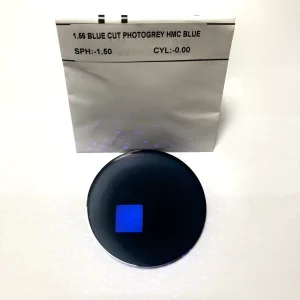 Factory 1.56 Photochromic Blue Cut Anti Blue Light Blocking Photogrey Transition HMC Optical Lenses