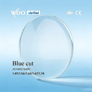 Factory 1.56 UV420 HMC Finished Anti-Blue-Block Two-piece 75mm Diameter Stock Optical Eyeglass Lenses