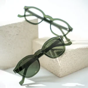 Factory Acetate Eyeglasses Retro Fashion Design Dark Green Eyeglasses Eyeglass Frame