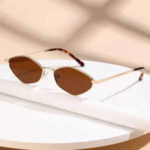 Factory Acetate Polygonal Metal Frame Sunglasses for Driving and Travel