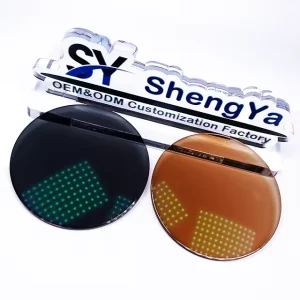 Factory Aspheric 1.56 Index HMC Photochromic Single Vision Optical Lenses Gray Brown Pink Blue Purple Eyeglasses Lens
