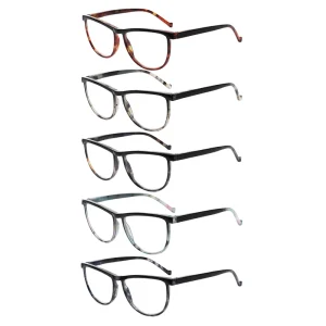 Factory Custom Fashion High Quality Mixed-Color Anti-Blue-Light Reading Glasses with Spring Hinge, Women’s and Men’s, 1.75